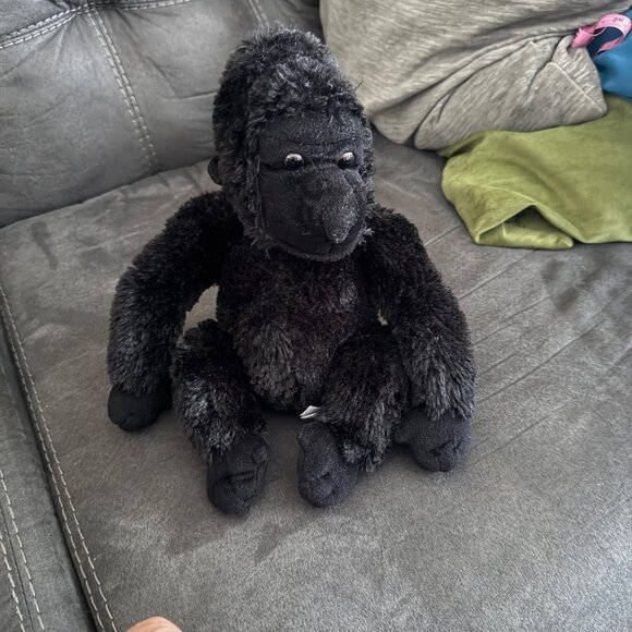 Aurora Plush Black Gorilla Stuffed Animal 12" Soft & Cuddly Toy - Picture 1 of 4